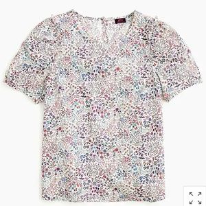 J. Crew Puff sleeve top size M nwt